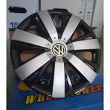 Yk Volkswagen Polo / Golf / Jetta / Bora 14 Inç Uyumlu Çift Renk Jant Kapağı 4'lü Takım Amblem Hediyeli