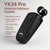 YK24 Pro Makaralı Kablosuz Kulaklık – Bluetooth 5.3 (Siyah)