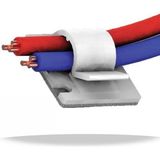 YKA 10 Adet Beyaz Yapışkanlı Kablo Tutucu Kablo Toplayıcı 25x25 mm Boyutlarıyla Nylon 6.6
