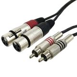 YKA 2 Rca Erkek- 2 Xlr Dişi Kablo 1.5 metre
