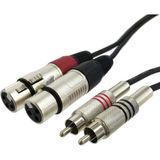 YKA 2 Rca Erkek- 2 Xlr Dişi Kablo 3 Metre