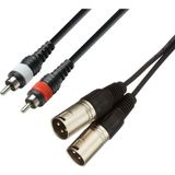 YKA 2 Rca Erkek-2 Xlr Erkek Kablo 2 Metre