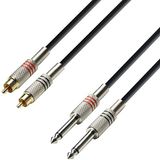 YKA 2 Rca Erkek 2x6.3 mm Mono Kablo 5 Metre