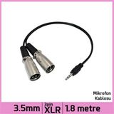 YKA 3.5 mm Stereo Jack Plug Stereo Dual 3 Pin Xlr Male Ses Kablosu -