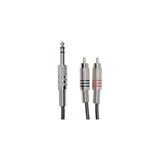 YKA 6.3 mm Erkek - 2 Rca Erkek Kablo 2 Metre