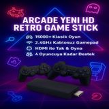 YKK Store Arcade Retro Game Stick – 2.4GHz Kablosuz Gamepad, HDMI Bağlantı, 15000+ Oyun
