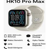 YKK Store HK10 Pro Max – Şık Tasarım, Güçlü Pil, Gelişmiş Sağlık Takibiyle Akıllı Saat Deneyimi - Beyaz