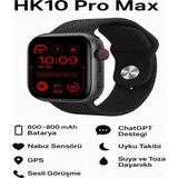 YKK Store HK10 Pro Max – Şık Tasarım, Güçlü Pil, Gelişmiş Sağlık Takibiyle Akıllı Saat Deneyimi - Siyah