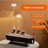 YKK Store Titanic Tasarımlı Ultrasonik Aroma Difüzör ve Hava Nemlendirici - Siyah - Beyaz