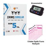 YKS 2021-2025 TYT Çıkmış Sorular ve Kronometre , 5 Adet Deneme Hediyeli