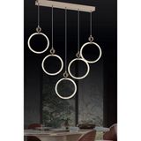 Yldrm Ld 073 5s Model Gold 3 Renkli Salon ve Oturma Odası Için Ideal Alüminyum Avize, 60X70 - Beyaz -Sarı - Gün Işığı