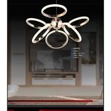 Yldrm LD072 Model Gold 3 Renkli Salon ve Oturma Odası Için Ideal Alüminyum Avize, 65X70 - Beyaz -Sarı - Gün Işığı