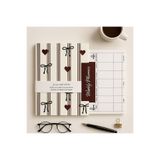 YLDZ A4 Boy Weekly Planner - Haftalık Planlayıcı & A4 Boy 48 Sayfa Çizgili Tel Dikiş Defter Kurdele Baskı