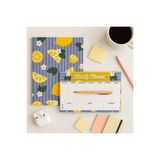 YLDZ A4 Boy Weekly Planner - Haftalık Planlayıcı & A4 Boy 48 Sayfa Çizgili Tel Dikiş Defter Lemon Baskılı