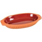 YLDZ ORTA DEKORLU KAYIK SIRLI TOPRAK GÜVEÇ TENCERE,FIRIN TEPSİ (27 * 15 * 4 cm),terracotta, tava,tencere