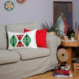 YLVA ART & HOME Sanat Ev Boho Tepeli Dekoratif Kırlent Kılıfları Modern Çiftlik Evi Ev Dekoru Kanepe Oturma Odası Kanepe Yatak Göçebe Halı Eli Belinde Eller Kalça Motifli Şık Yastık Kılıfı 16 X 60 cm