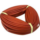 YLZ 10 mm Izoleli Cam Elyaf Makaron (Yanmaz Makaron) (Parlak) (-60°c +250°C) (1 Mt) - Kahverengi