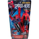 YM Toys Örümcek Adam Ağ Atan Vantuz Fırlatan Eldiven Ve Işıklı Spiderman Figür