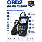 YM119 Obd2 Araç Arıza Tespit Cihazı 1.8" Renkli Türkçe Ekran Obdıı/eobd Can Hata Kodu Okuma ve Silme - Siyah