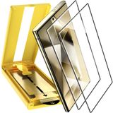 YMHML Samsung Galaxy S24 Ultra Ekran Koruyucu için En Son 10H Temperli Cam, [Tek Dokunuşla Hızlı Parmak İzi Kilidini Açma] [Kolay Otomatik Hizalama/Kapalı Toz Giderme] [Tam Kapsama ve Askeri