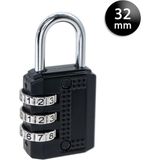 YMK YMK-1332 Üç Basamaklı Şifreli Asma Kilit Siyah 32 mm