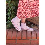 Ymn ayakkabı Beyaz Unisex Bağcıklı Keten Bilekli Çocuk Genç Yetişkin Sneaker Günlük Spor Ayakkabı Convers Sneaker