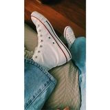 Ymn Ayakkabı Beyaz Uzun Keten Spor Ayakkabı, Bilekli Unisex Sneaker