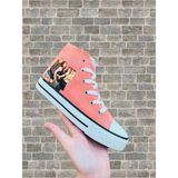 Ymn Ayakkabı Black Pink Baskılı Nar Çiçeği Bilekli Spor Ayakkabı Çocuk Sneaker Blackpink