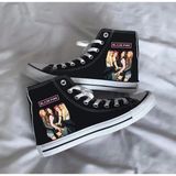 Ymn Ayakkabı Black Pink Baskılı Siyah Bilekli Spor Ayakkabı Çocuk Sneaker Blackpink