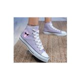Ymn ayakkabı Çince Kuromi Baskılı, Lila Bilekli Spor Ayakkabı, Çocuk Sneaker