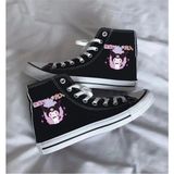 Ymn Ayakkabı Çince Kuromi Baskılı Siyah Bilekli Spor Ayakkabı Çocuk Sneaker