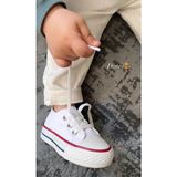 Ymn Ayakkabı Günlük Keten Rahat Beyaz Bebek & Çocuk Sneaker Convers Spor Ayakkabı