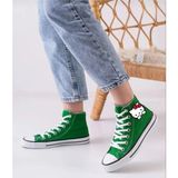 Ymn Ayakkabı Hello Kitty Baskılı Yeşil Bilekli Spor Ayakkabı Çocuk Sneaker