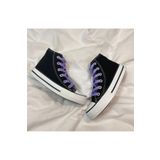 Ymn ayakkabı Lila Bağcıklı, Siyah Bilekli Spor Ayakkabı Çocuk Sneaker