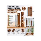 Ymn Pvc Pimapen Kapı Pencere Menteşesi 7 cm Metal 70 mm Kahverengi 1 Adet