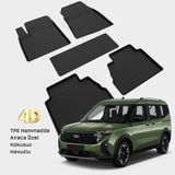Yms Art Ford Tourneo Courier 2023 2024 2025 2026 Araca Özel 4d Havuzlu Oto Paspas - Siyah