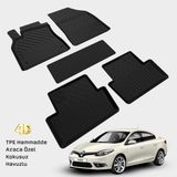 Yms Art Renault Fluence 4d Havuzlu Araca Özel Paspas 2009 2010 2011 2012 2013 2014 2015 2016 2017 - Siyah