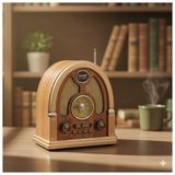 Yms NS-7061 Retro Ahşap Tasarım Bluetooth Hoparlörlü Radyo – Fm/am Destekli, Şarjlı ve Pilli 1