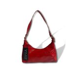 YMZBAG Kırmızı Kadın Tırtıklı Rugan Omuz Çantası