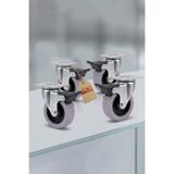 YNC 75mm Mobilya Tekerlek Seti 4 Frenli, Sessiz, 200Kg, 360° Döner, İz bırakmaz, Tabla Bağlantılı