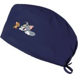 Ynk Store Tom And Jerry Baskılı Doktor Hemşire Bonesi Diş Hekimi Bonesi Aşçı Şef Bonesi Cerrahi Bone Chef Bandanası - Lacivert - standart