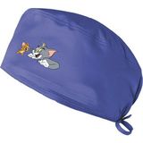 Ynk Store Tom And Jerry Baskılı Doktor Hemşire Bonesi Diş Hekimi Bonesi Aşçı Şef Bonesi Cerrahi Bone Chef Bandanası - Mavi - standart