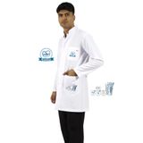YnkStore Diş Hekimi önlüğü alpaka 1. kalite beyaz baskılı erkek diş doktoru önlük