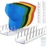 YNPJQWP Beyzbol Şapkaları için Şapka Düzenleyici (2 Paket), Ekran ve Depolama için Kaymaz Pedli, Güçlü Yapışkanlı Duvar için Şapka Kancaları Askıları veya Duvara Delinmiş Montaj (Beyaz)