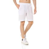 YNS BOUTİQUE Erkek Keten Bermuda Şort - 5010 BEYAZ XL