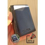 YNS LEATHER Mekanizmalı Cüzdan Erkek Kartlık Cüzdan Isim Baskılı Kişiye Özel