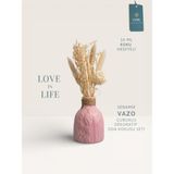 YNSK Love In Life | Ithal Seramik Vazo Çubuklu Dekoratif Oda Kokusu Seti | Oda Kokusu Hediyeli - RENK - Pembe