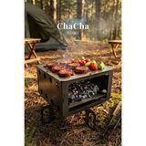 YNSK Taşınabilir Katlanabilir Kamp Ocağı Mangal – Paslanmaz Çelik Outdoor Bbq Izgara, Portatif Piknik ve Kamp Izgarası