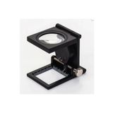 Ynt İthalat 28x28 Mm Katlanır Sayaçlı Metal Lüp, 2 Led Işıklı Büyüteç Tekstil Th9005a