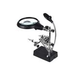 Ynt İthalat Masa Üstü Mandallı ,2.5x90mm, 7.5x34mm Mercekli ,adaptörlu Işıklı Büyüteç